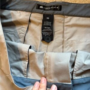 Travis Mathew Khaki and Charcoal Shorts